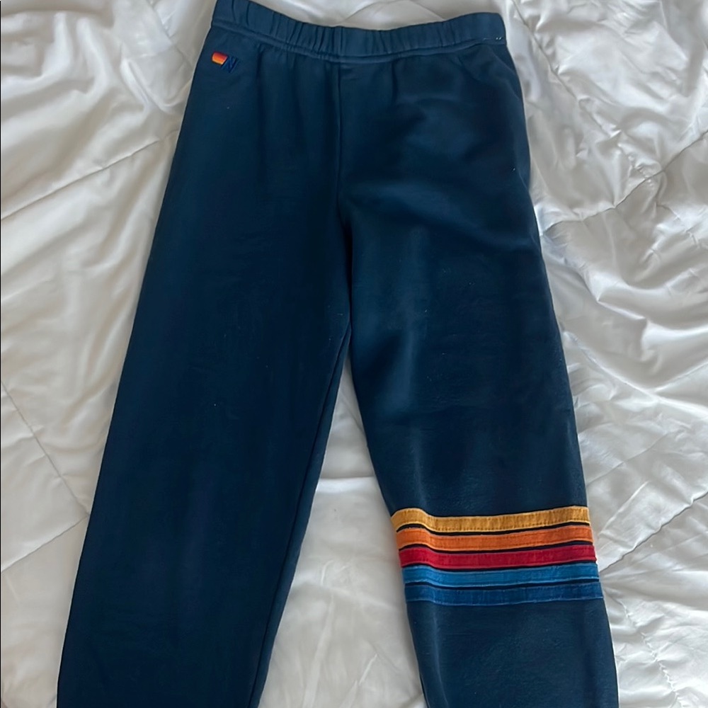 Kids Navy Blue Striped Bottoms